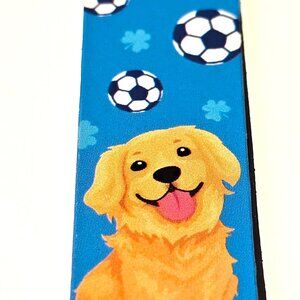 Golden Retriever Puppy Soccer Magnetic Bookmark Dog Lover Sports Reading Gift